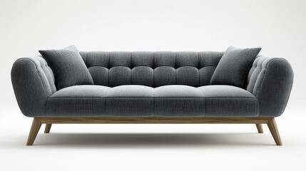 Fototapeta premium A comfortable and modern sofa on a white background