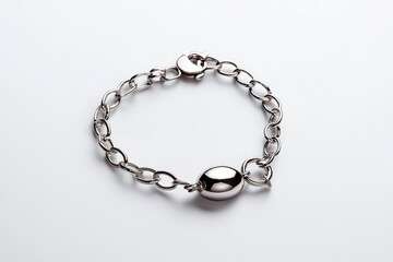 Elegant silver bracelet with a unique clasp, perfect for enhancing any outfit with a touch of sophistication.
