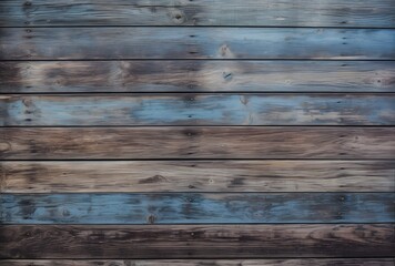 Obraz premium Weathered Blue & Brown Wood Plank Fence Texture