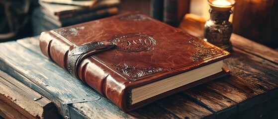 Personalized Leather Bound Journal with Elegant Embossed Name Design   Vintage Inspired Luxury Stationery for Writing Journaling or as a Thoughtful Gift