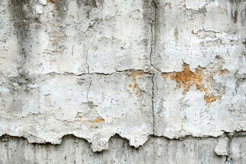 Obraz premium Weathered Concrete Wall with Cracks and Flaking Paint