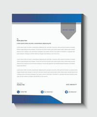 Business a4 letterhead template design