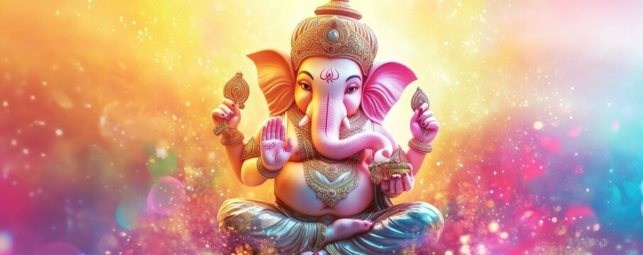 Lord Ganesha celebration festival, beautiful background