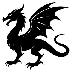 Stunning Dragon Black Silhouette Vectors for Graphic Design , Quality Dragon Black Silhouette Vectors ,Versatile Dragon Black Silhouette Vectors 
