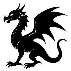 Stunning Dragon Black Silhouette Vectors for Graphic Design , Quality Dragon Black Silhouette Vectors ,Versatile Dragon Black Silhouette Vectors 