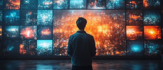 A motion graphics designer using AI to create dynamic visual effects for videos, AI motion graphics, digital animation