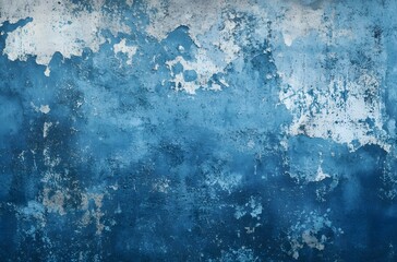 Fototapeta premium Abstract Blue Grunge Texture - Peeling Paint on Metal