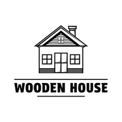 Fototapeta premium real estate wood house logo design concept idea