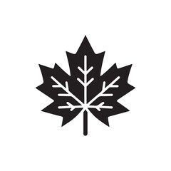 Obraz premium maple leaves silhouette vector on a white background 