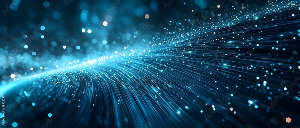 Poster seamless transmission of internet signals in telecommunication visualizing the fluid flow of digital