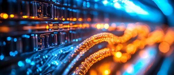Photographic Representation of the Complex Infrastructure and Flow of Data Transmission across Physical and Digital Networks in the Modern Technological Landscape