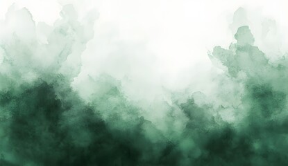 Abstract Green Watercolor Fog Background