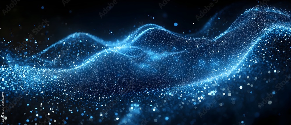 Poster photography concept showcasing the digital transformation of analog telecommunication signals into d