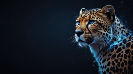 Obraz premium Cheetah with Blue Eyes