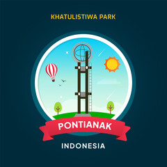 Indonesia Landmark Pontianak Zero Point Manado