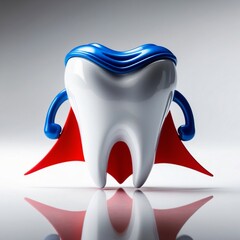 Superhero Tooth with Cape and Mask