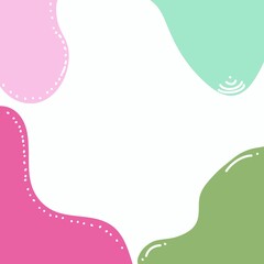 Hand drawn pastel frames