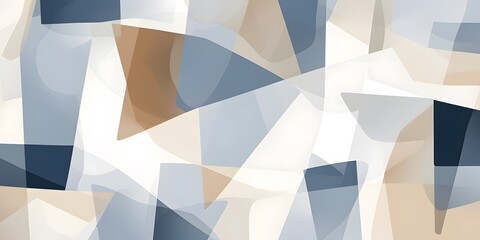 Abstract Geometric Seamless Pattern in Muted Tones