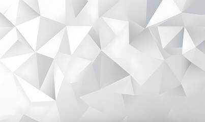 Obraz premium Abstract White Low Poly Triangle Background