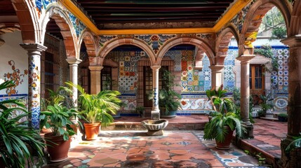 Fototapeta premium Spanish Courtyard Architecture