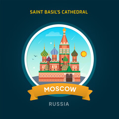Russia Landmark Badge, Saint Basil's Cathedral