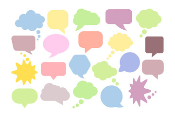 Speech bubbles for text, conversation, dialogue or talk.
