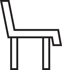 Fototapeta premium Chair Line Icon Illustration