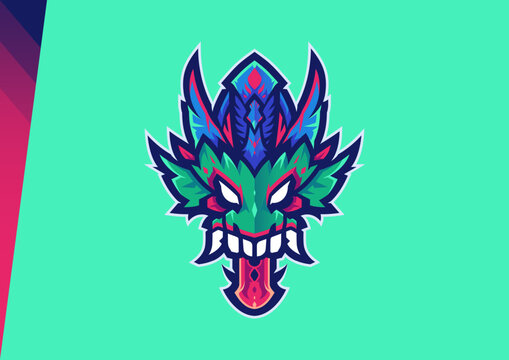 Esport Mascot Logo Raksha Mask