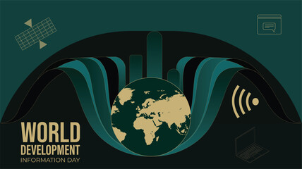 Fototapeta premium World Development Information Day theme