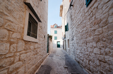 Obraz premium Ancient streets in old town. Split, Croatia.