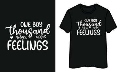 One Boy Thousand Feelings T-Shirt Design