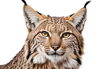Obraz premium Balkan lynx animal on white background, Ai Generated