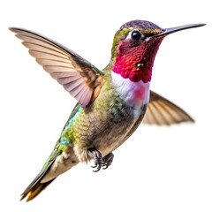 Fototapeta premium hummingbird flying in white background