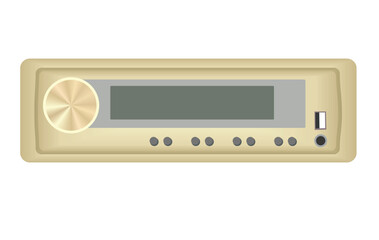 Fototapeta premium Car stereo system. vector illustration