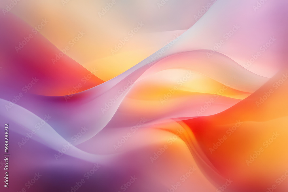 Poster abstract background with flowing colorful waves creating a surreal and dreamy atmosphere