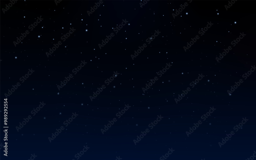 Wall mural night sky. blue stars. dark starry space. midnight starlit. black texture celestial field. galaxy st