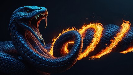 Obraz premium Fiery Snake