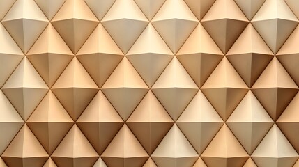 Beige and Brown Harlequin Diamond Pattern Wallpaper