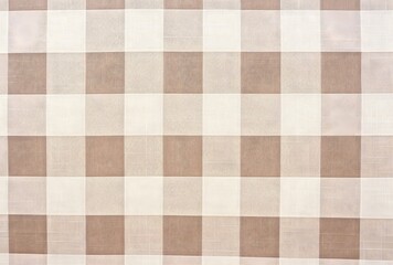 Beige and Brown Plaid Linen Texture Background