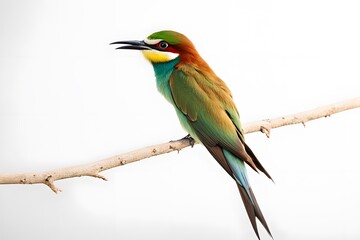 Obraz premium Bee eater bird on white background, AI Generated