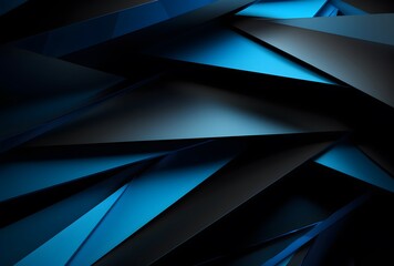 Abstract Geometric Black and Blue Diagonal Lines Background