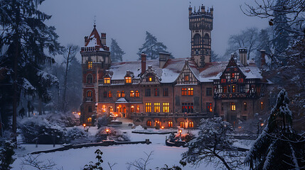 castle in winter