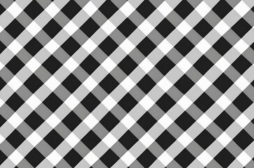 Black White Gingham Pattern Seamless Fabric Texture