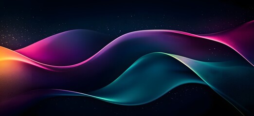 Obraz premium Abstract Neon Gradient Waves Futuristic Background