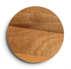 Light Brown Wooden Coaster