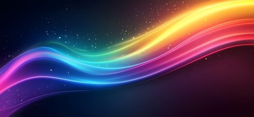 Abstract Rainbow Gradient S-Curve Background