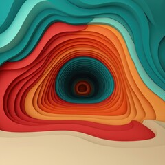 Abstract Colorful Layers in Design