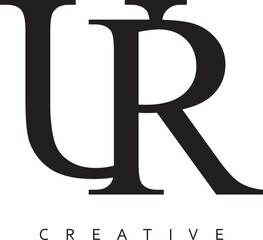 UR or RU letter modern logo design