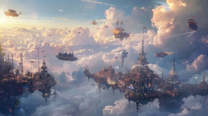 Floating City in the Clouds