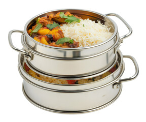 Tiffin Box isolated on Transparent Background

